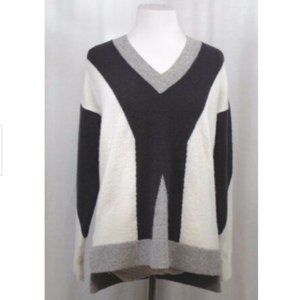 Ann Taylor Colorblock V Neck Sweater S